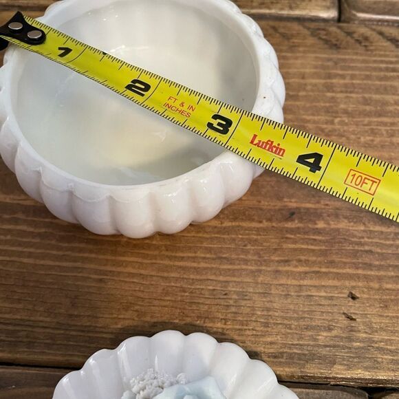 Vintage Japenese Rice Floral Porcelain Trinket Box - Picture 6 of 11